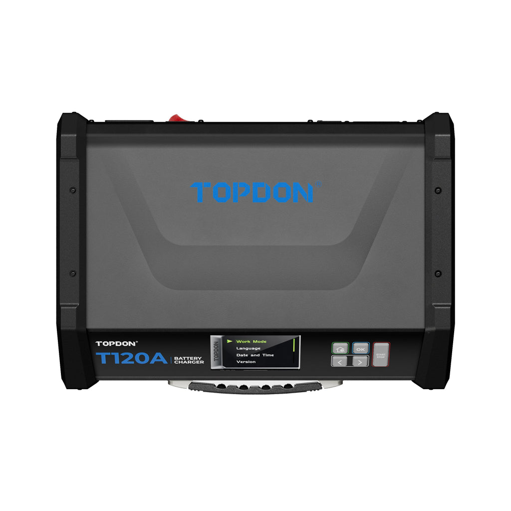 TOPDON 120A Stable Power Supply & 12V Battery Charger - 16.5 Ft.