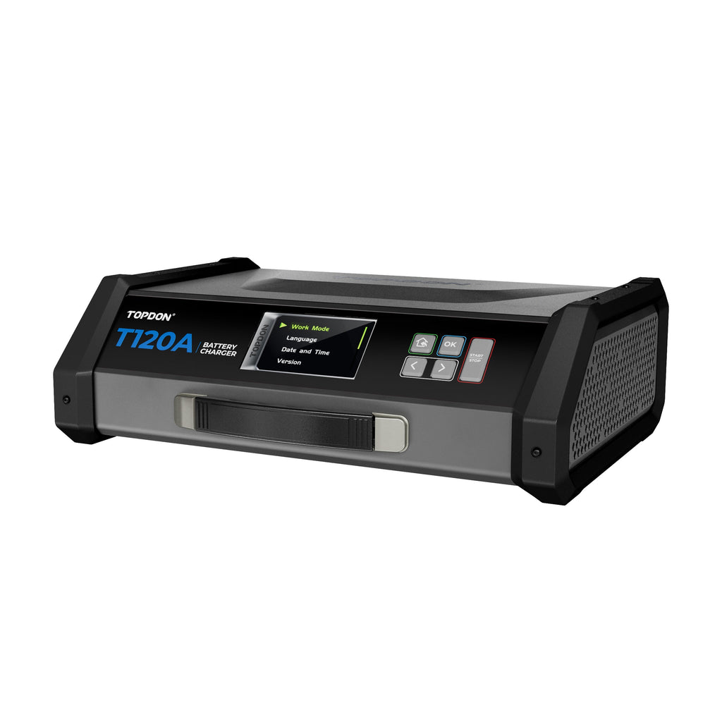 TOPDON 120A Stable Power Supply & 12V Battery Charger - 16.5 Ft.