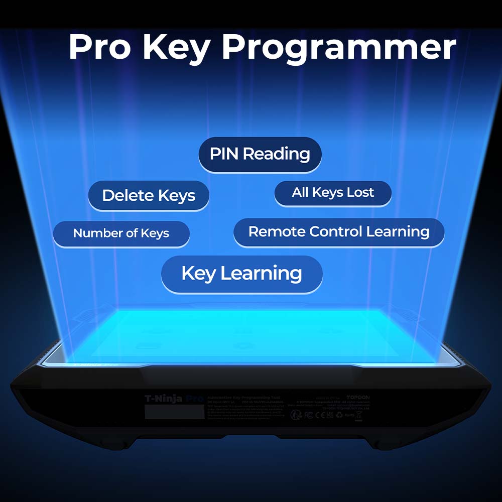 TOPDON 8" Tablet Key Programming Tool Read Pins, Add & Erase Keys