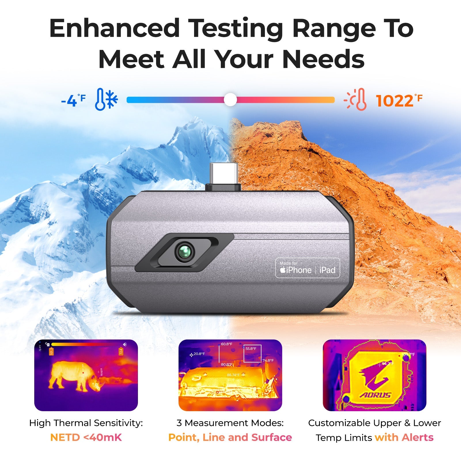 TOPDON Thermal Imaging Camera Designed for iOS Type-C Devices - Ridge Toolbox