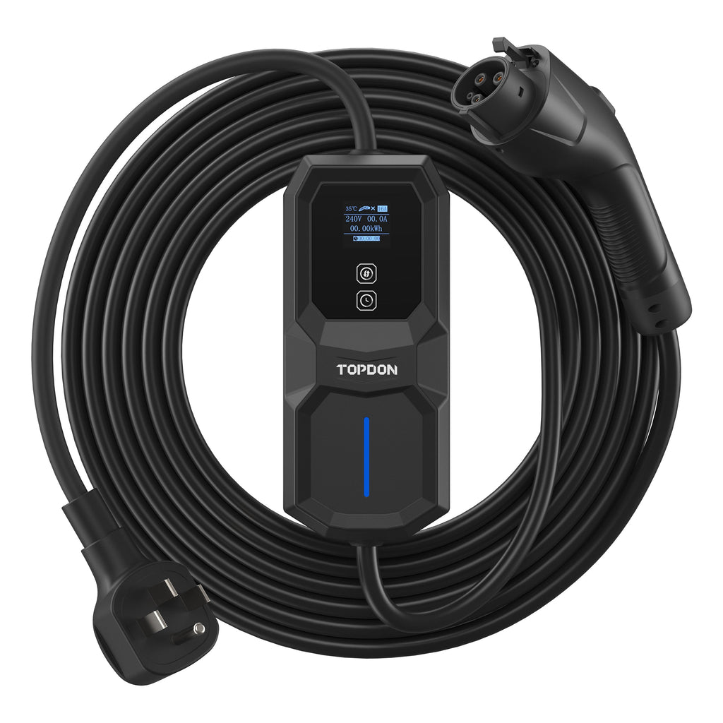 TOPDON Level 2 Portable EV Charger 32A, NEMA14-50P w/5-15P Adaptor
