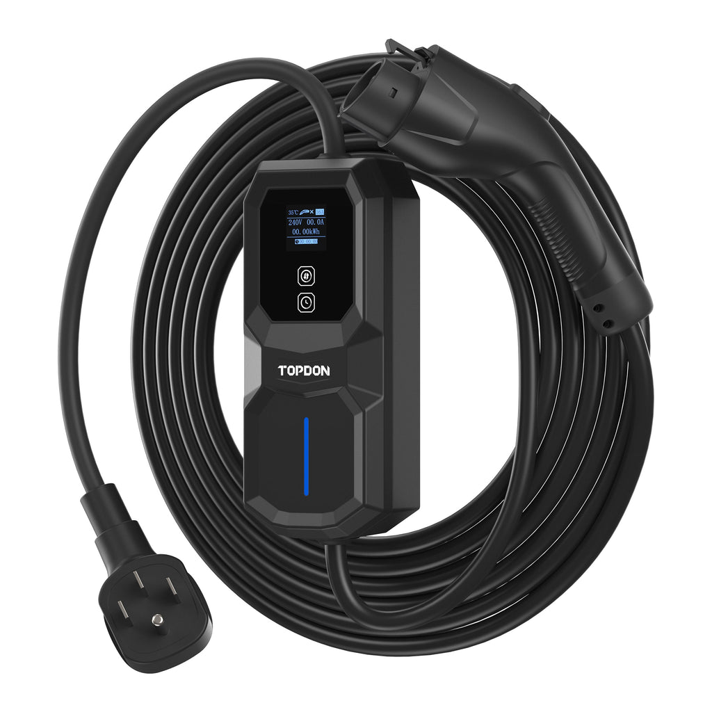 TOPDON Level 2 Portable EV Charger 32A, NEMA14-50P w/5-15P Adaptor