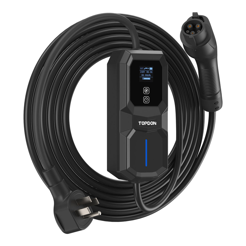 TOPDON Level 2 Portable EV Charger 32A, NEMA14-50P w/5-15P Adaptor