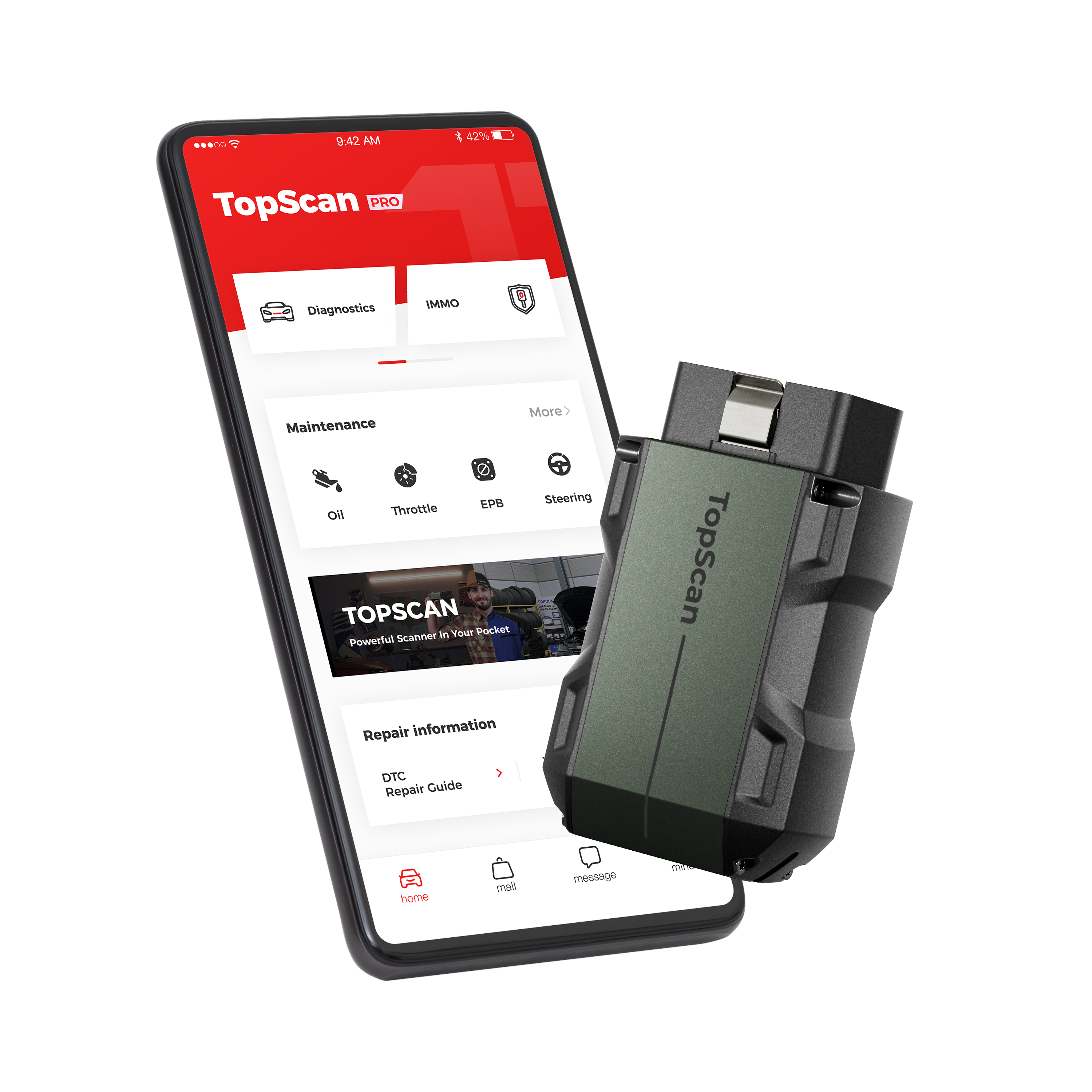 TOPDON Pocket-Size Bluetooth Scan Tool w/ Bi-Directional Controls