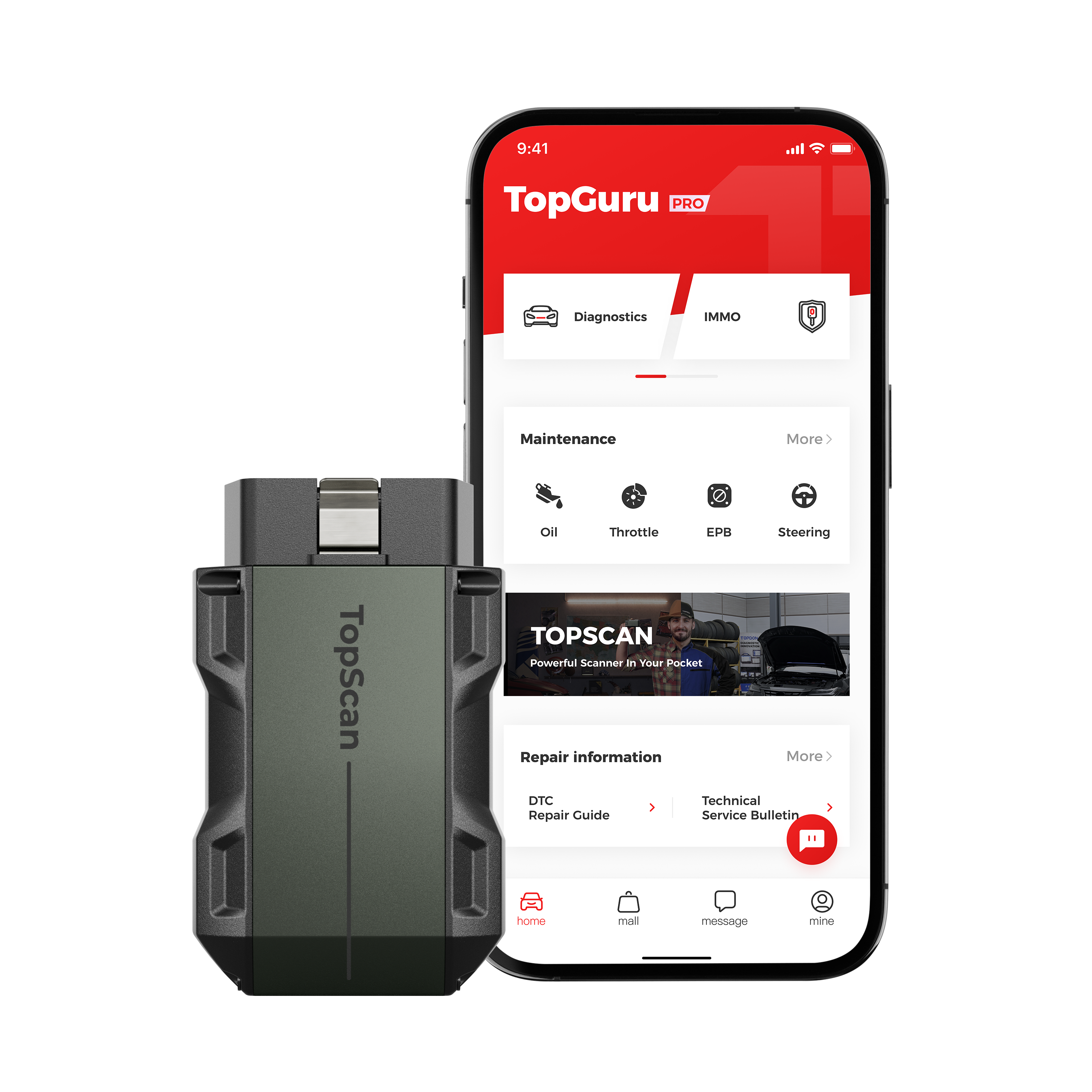 TOPDON Pocket-Size Bluetooth Scan Tool w/ Bi-Directional Controls