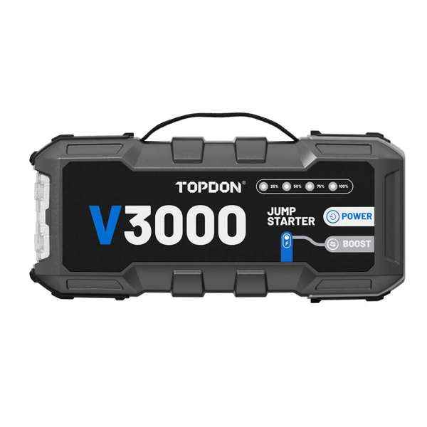 TOPDON 3000 Peak Amp Battery Jump Starter, Power Bank, & Flashlight