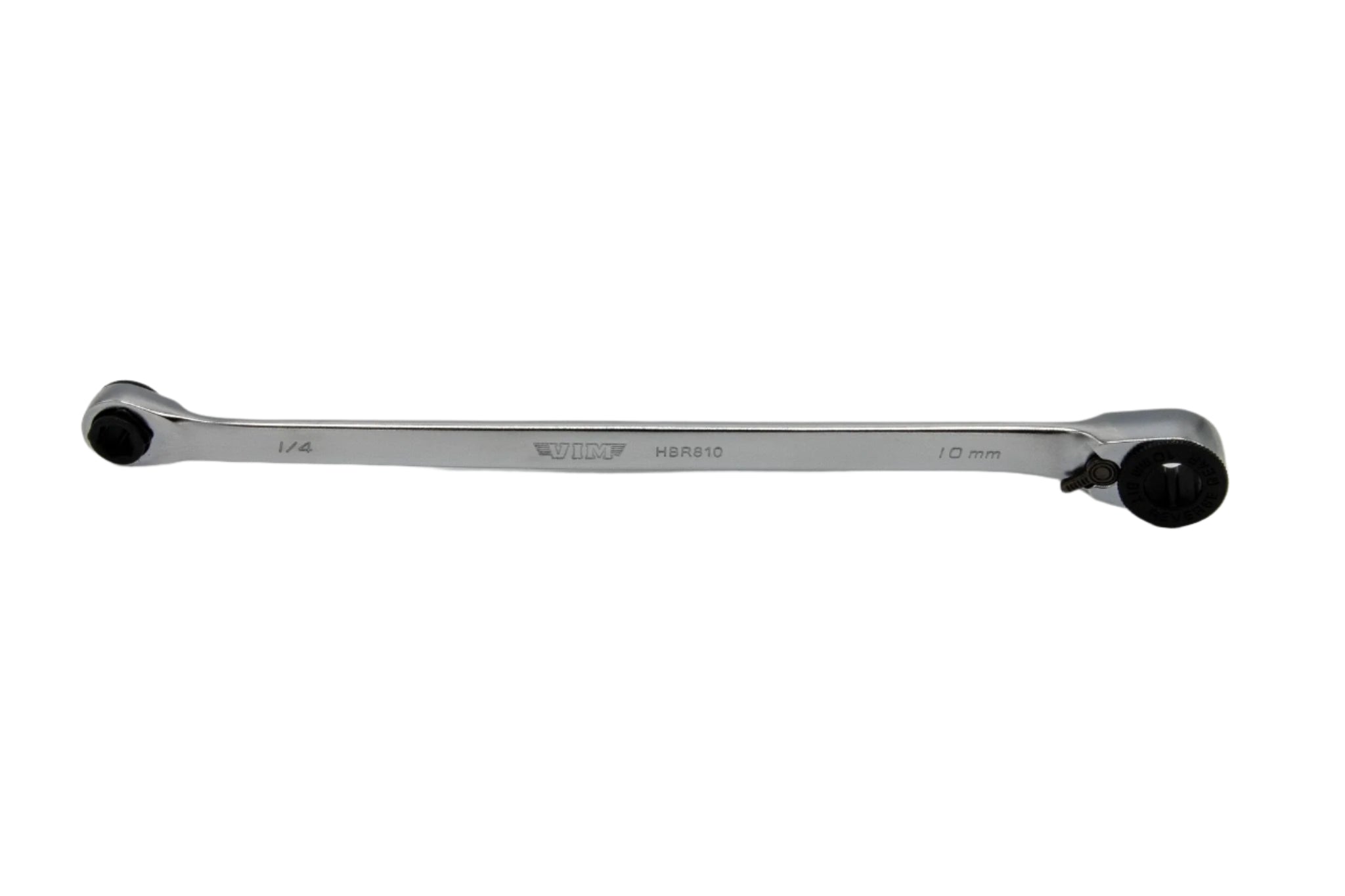 VIM Tools - 8'' HEAVY DUTY HEX BIT RATCHET 1/4" X 10MM REVERSIBLE