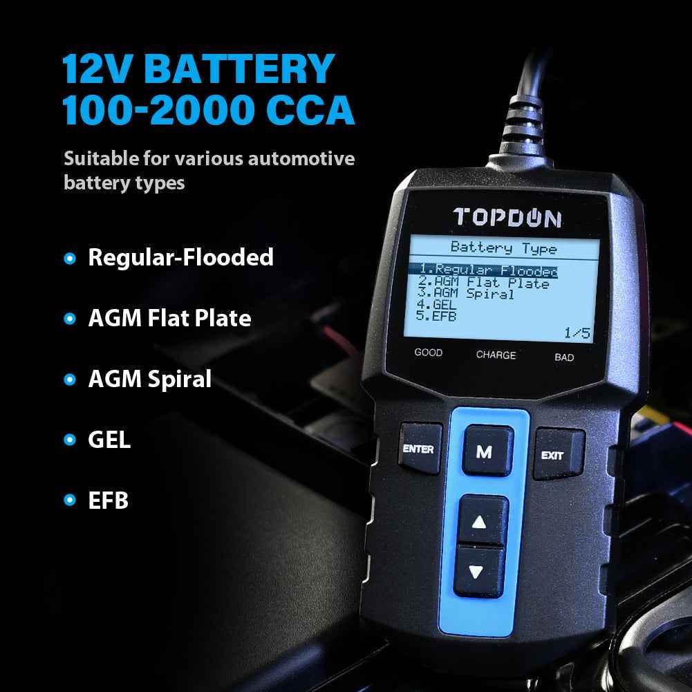 TOPDON 12V Battery & System Tester