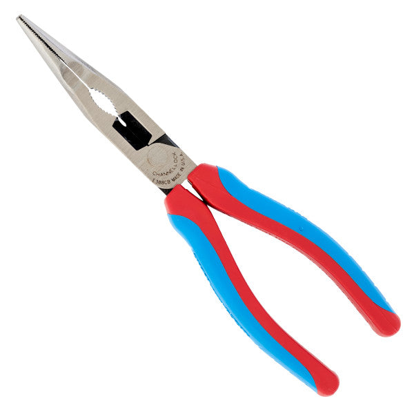 Channellock 8-Inch Bent Nose Pliers with Cutter - CODE BLUE® XLT™ Design