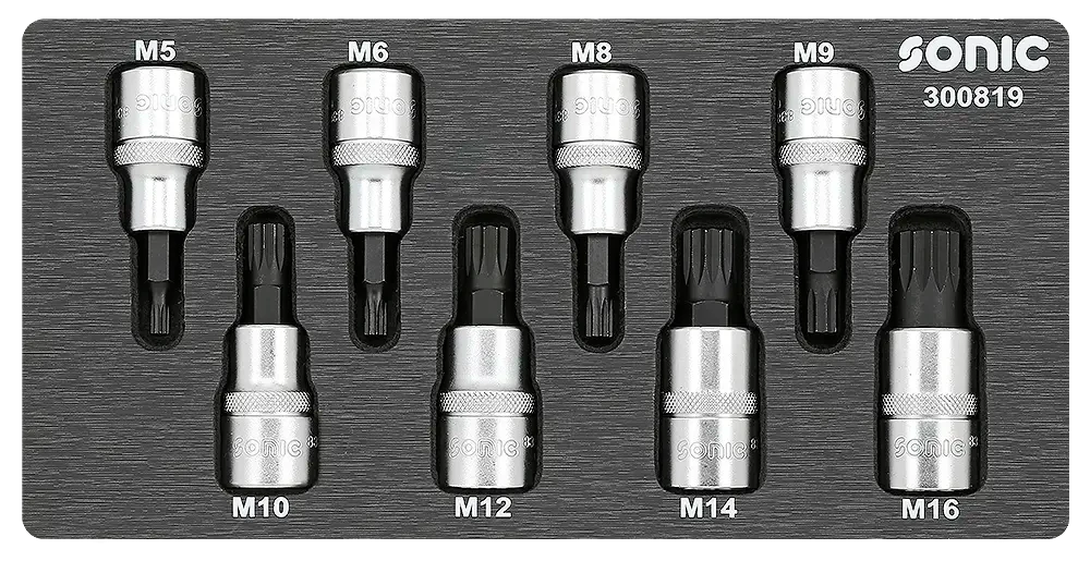 Sonic Tools - BMCS Bit Socket Set 1/2" Spline 8-pcs