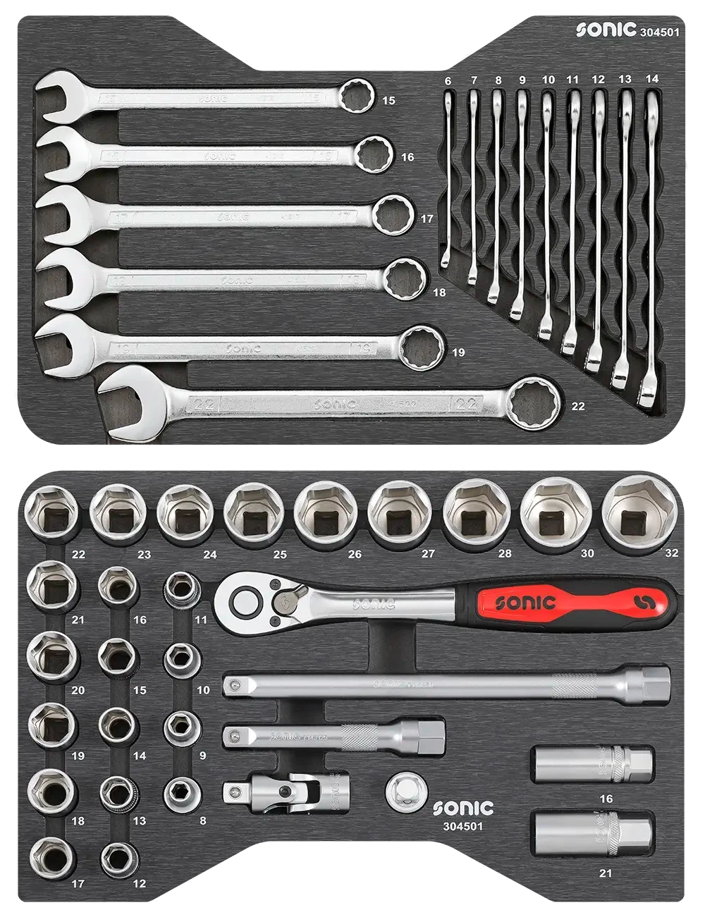 Sonic Tools - BMCS Socket and Wrench Set 1/2" 45-pcs