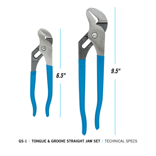 Channellock 2pc Tongue & Groove Pliers Set