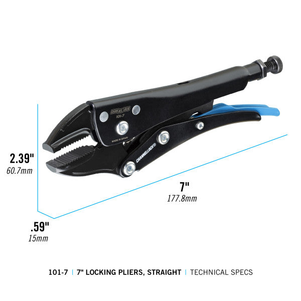 Channellock 7-Inch Straight Jaw Locking Pliers
