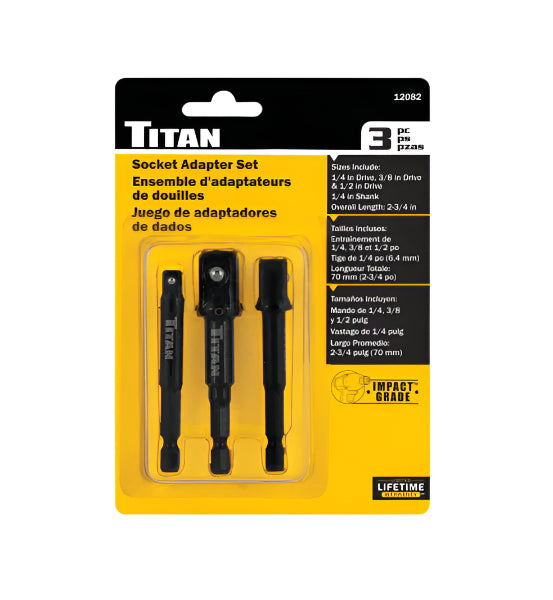 3 pc. Impact Socket Adapter Set (12082)