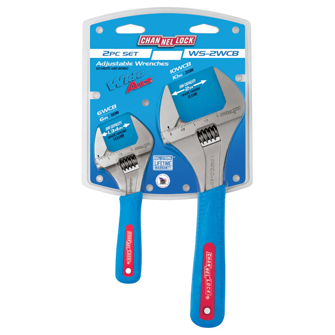 Channellock 2pc Adjustable Wrench Set