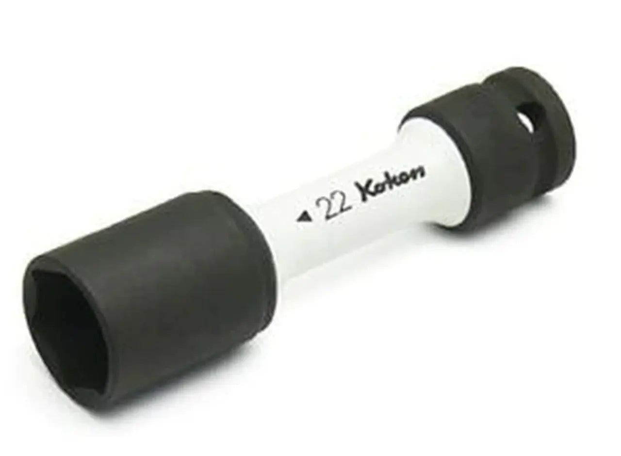 1/2 Sq. Dr. Wheel Nut Socket  22mm Extra Thin walled Length 110mm Color coded Protector