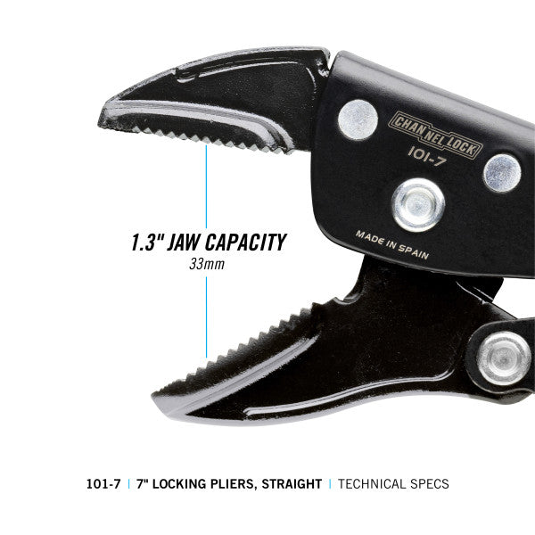 Channellock 7-Inch Straight Jaw Locking Pliers
