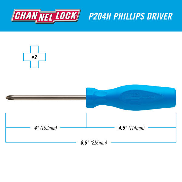 Channellock PHILLIPS #2 x 4-inch Professional Screwdriver