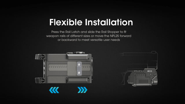 Nitecore NPL25 900 Lumen Rechargeable Compact Rail Mount Flashlight - Ridge Toolbox