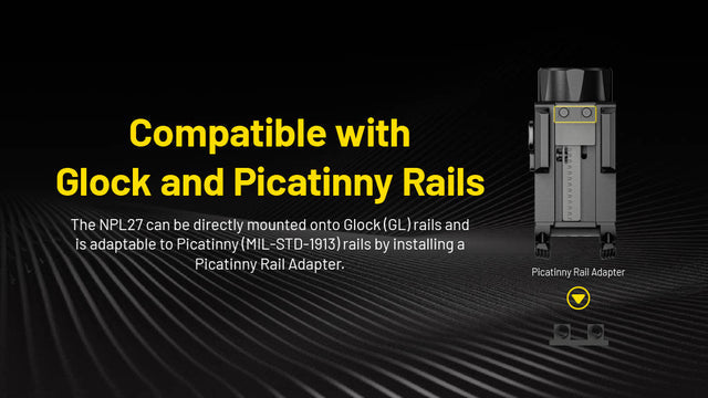 Nitecore NPL27 650 Lumen Rechargeable Long-Throw Compact Rail Mount Flashlight - Ridge Toolbox