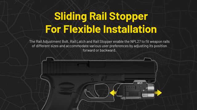 Nitecore NPL27 650 Lumen Rechargeable Long-Throw Compact Rail Mount Flashlight - Ridge Toolbox
