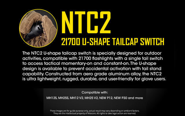 Nitecore NTC2 U-Shape Tailcap for MH Series