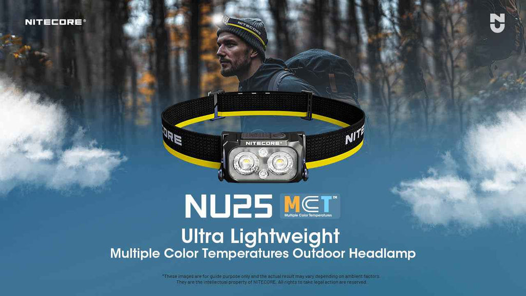 Nitecore NU25 MCT 400 Lumen USB-C Rechargeable Multi-Temperature Headlamp