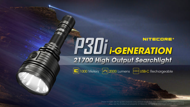 Nitecore P30i 2000 Lumen 1093 Yard Long Throw Flashlight Hunting Kit - Ridge Toolbox