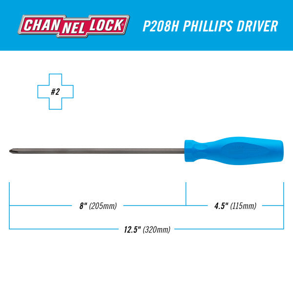 Channellock PHILLIPS #2 x 8-inch Professional Screwdriver