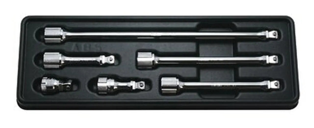 3/8 Sq. Dr. Wobble-Fix Extension Bar Set  32-250mm ABS Tray   6 pieces