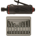 ONYX 2pc Die Grinder Kit with 1/4″ Medium Die Grinder and 8pc. Double Cut Carbide Rotary Burr Set