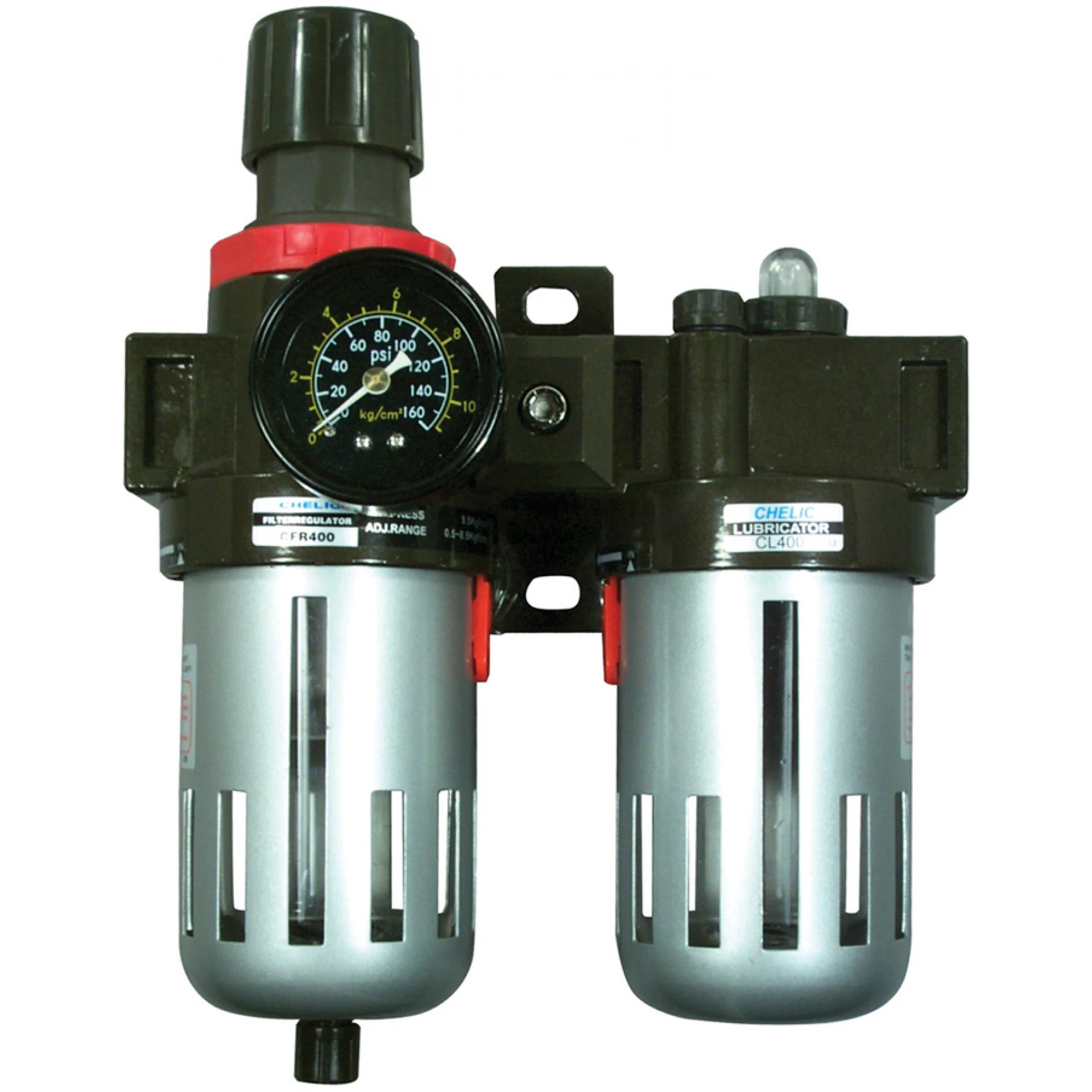 3/8″ Filter, Regulator & Lubricator with Gauge