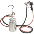 2 Quart Pressure Pot with Gun and Hose – Black Handle – 1.2mm Nozzle