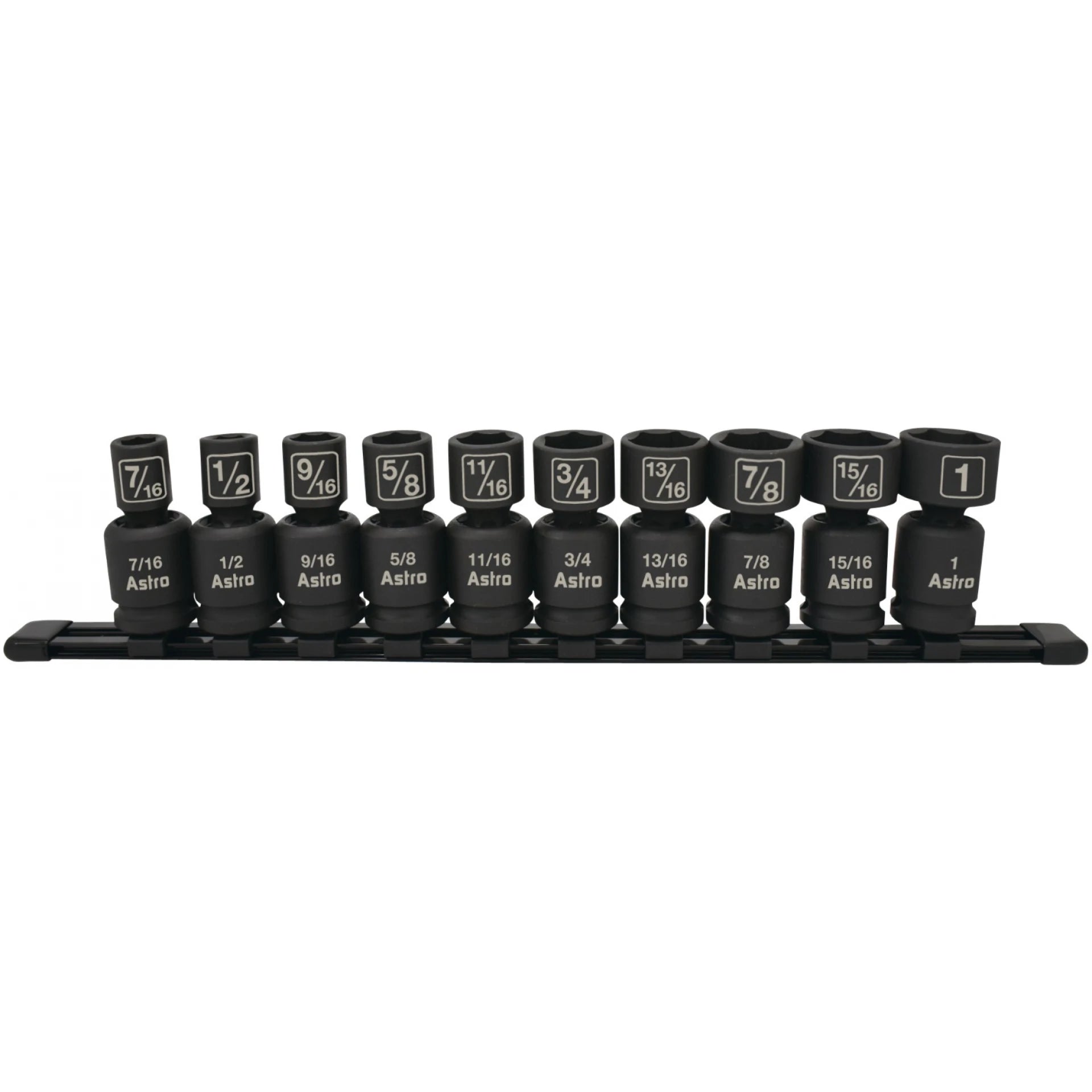 10-Piece 1/2″ Drive Nano Pinless Universal Impact Sockets – SAE