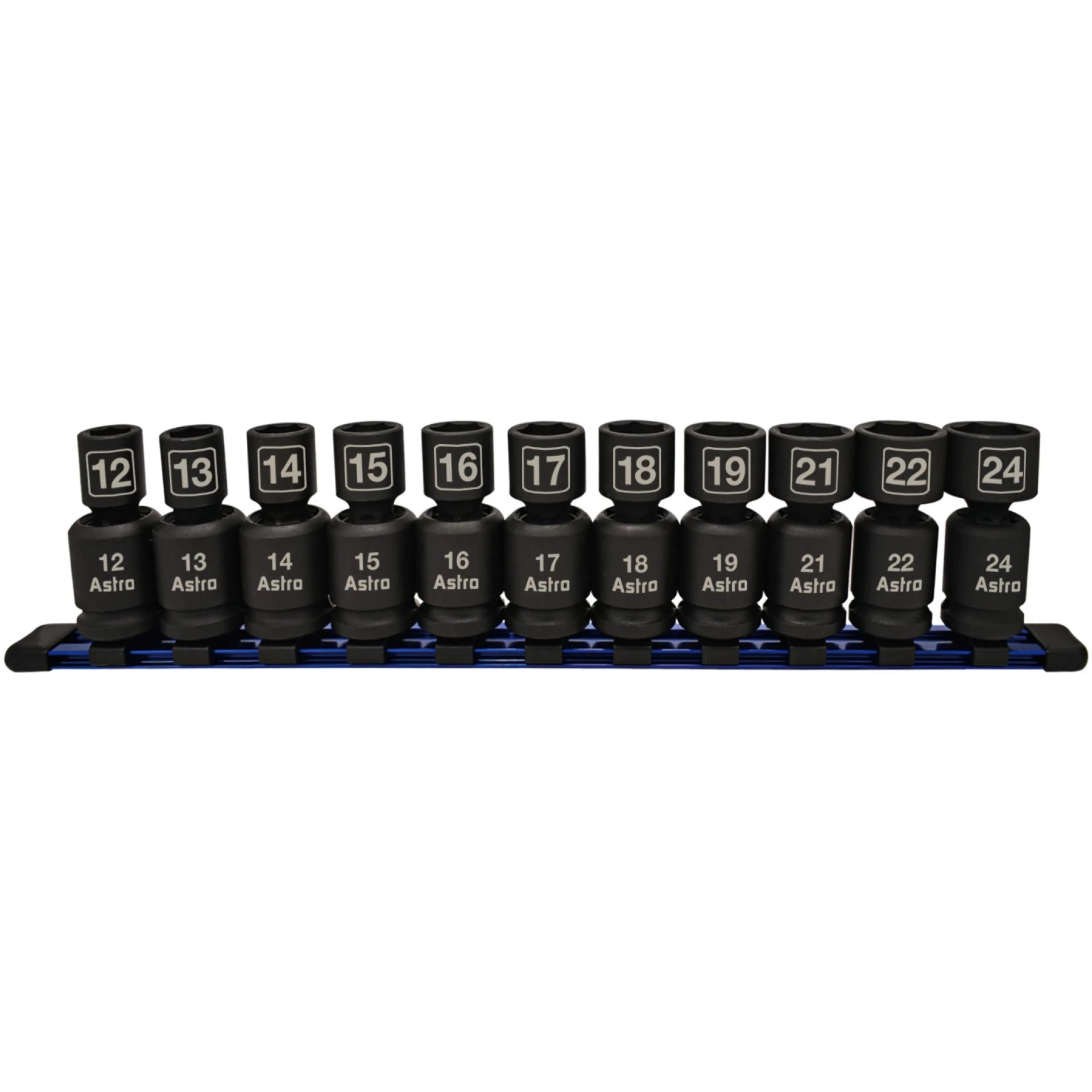 11-Piece 1/2″ Drive Nano Pinless Universal Impact Sockets – Metric