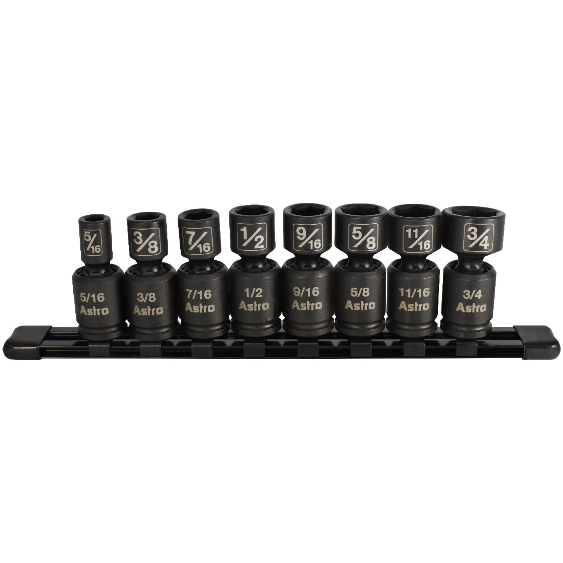 8-Piece 3/8″ Drive Nano Pinless Universal Impact Sockets – SAE