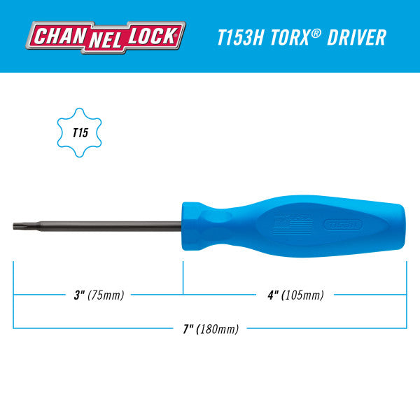 Channellock TORX T15 X 3-inch Professional Screwdriver