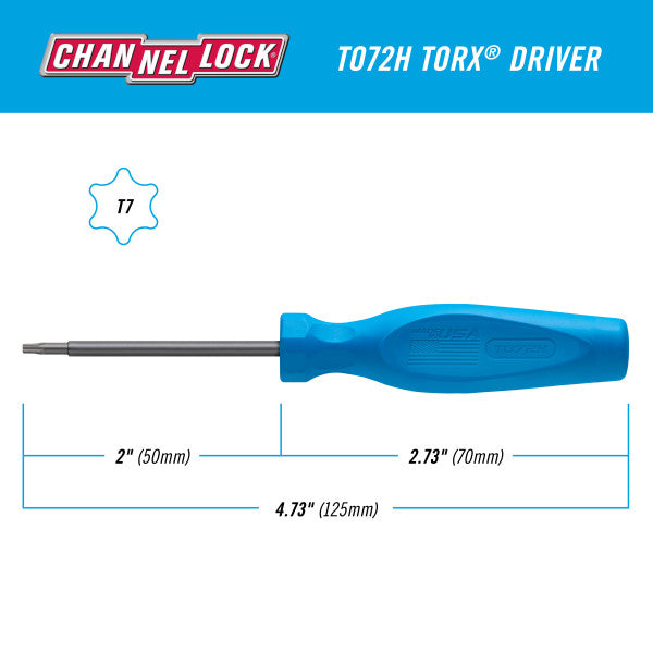 Channellock TORX T7 X 2-inch Professional Screwdriver