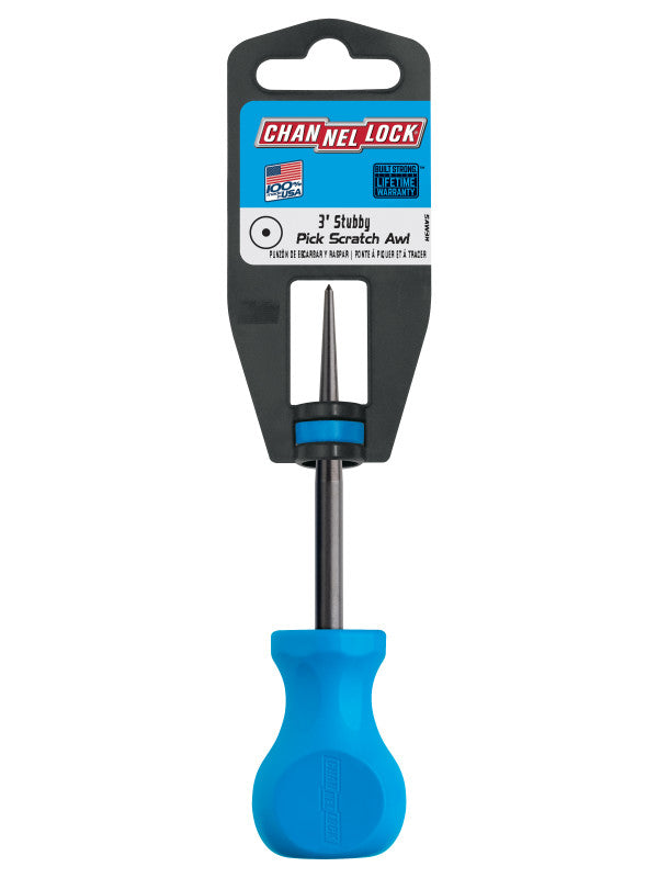 Channellock Stubby x 3-Inch Professional Pick Scratch Awl