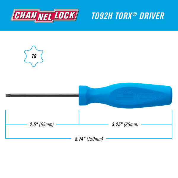 Channellock TORX T9 X 2.5-inch Professional Screwdriver