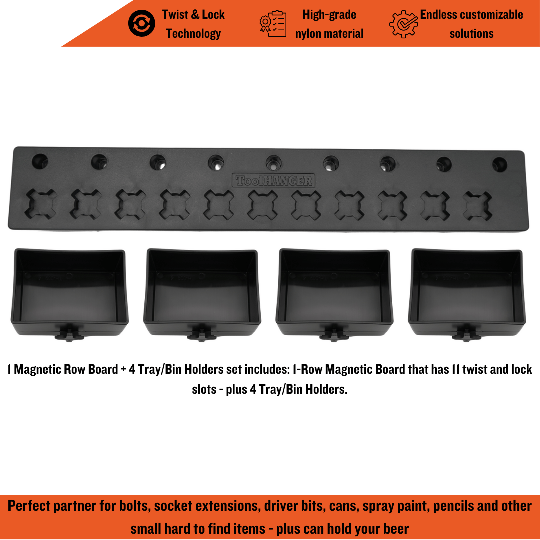 Toolbox Widget Magnetic Tray/Bin Vertical Hangers