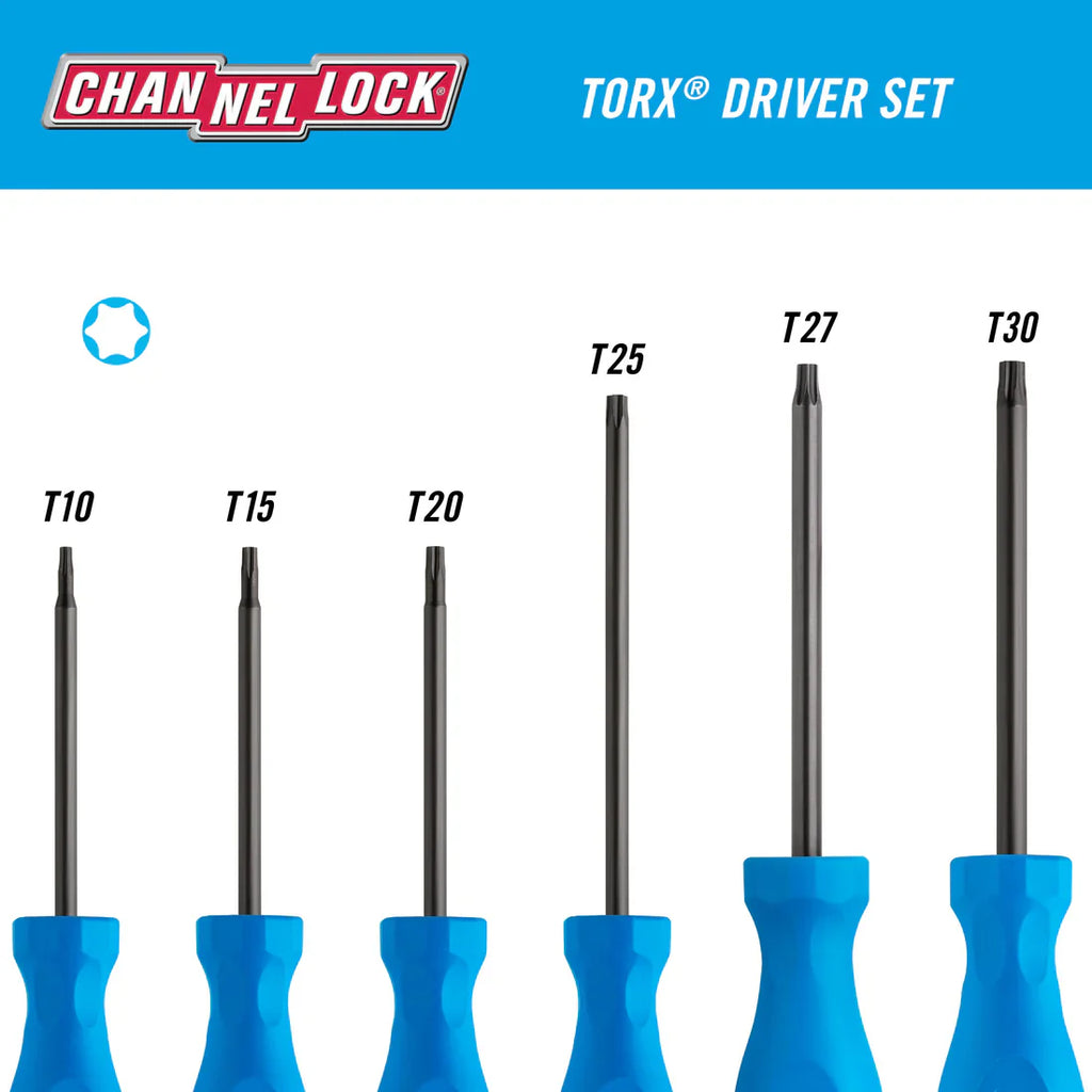 Channellock 6pc Standard TORX Screwdriver Set