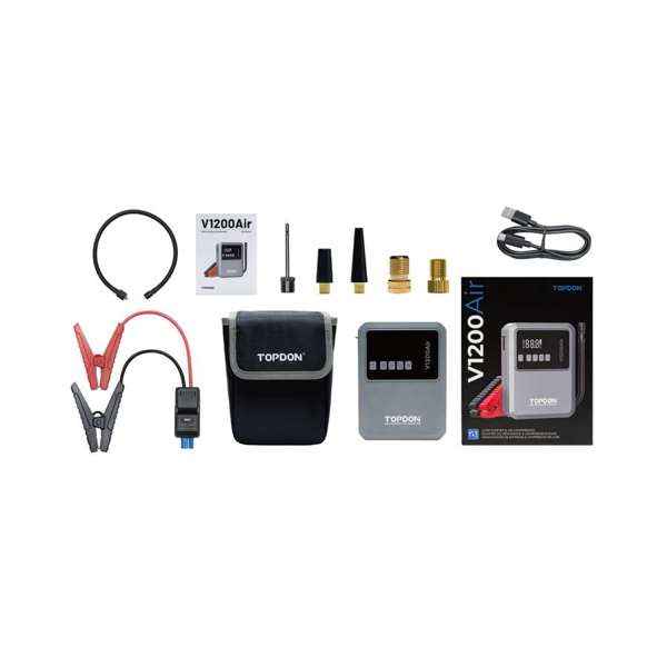 TOPDON 2-in-1 1200 Peak Amp Jump Starter & Tire Inflator