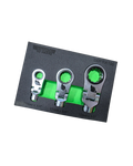 3Pc Dual Drive Flex Ratcheting Attachment Set - Ddfra100