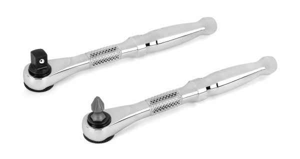 2 pc. 1/4 in. Drive Micro Ratchet and Ratcheting Bit Driver Set (11335)