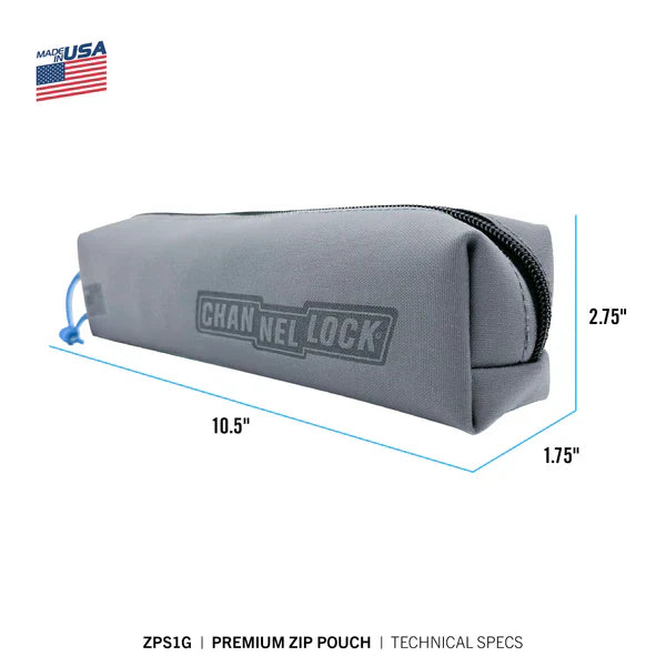 Channellock Premium Single Zip Pouch with LASERLOCK Fabric™ and 6/12™ Compatible
